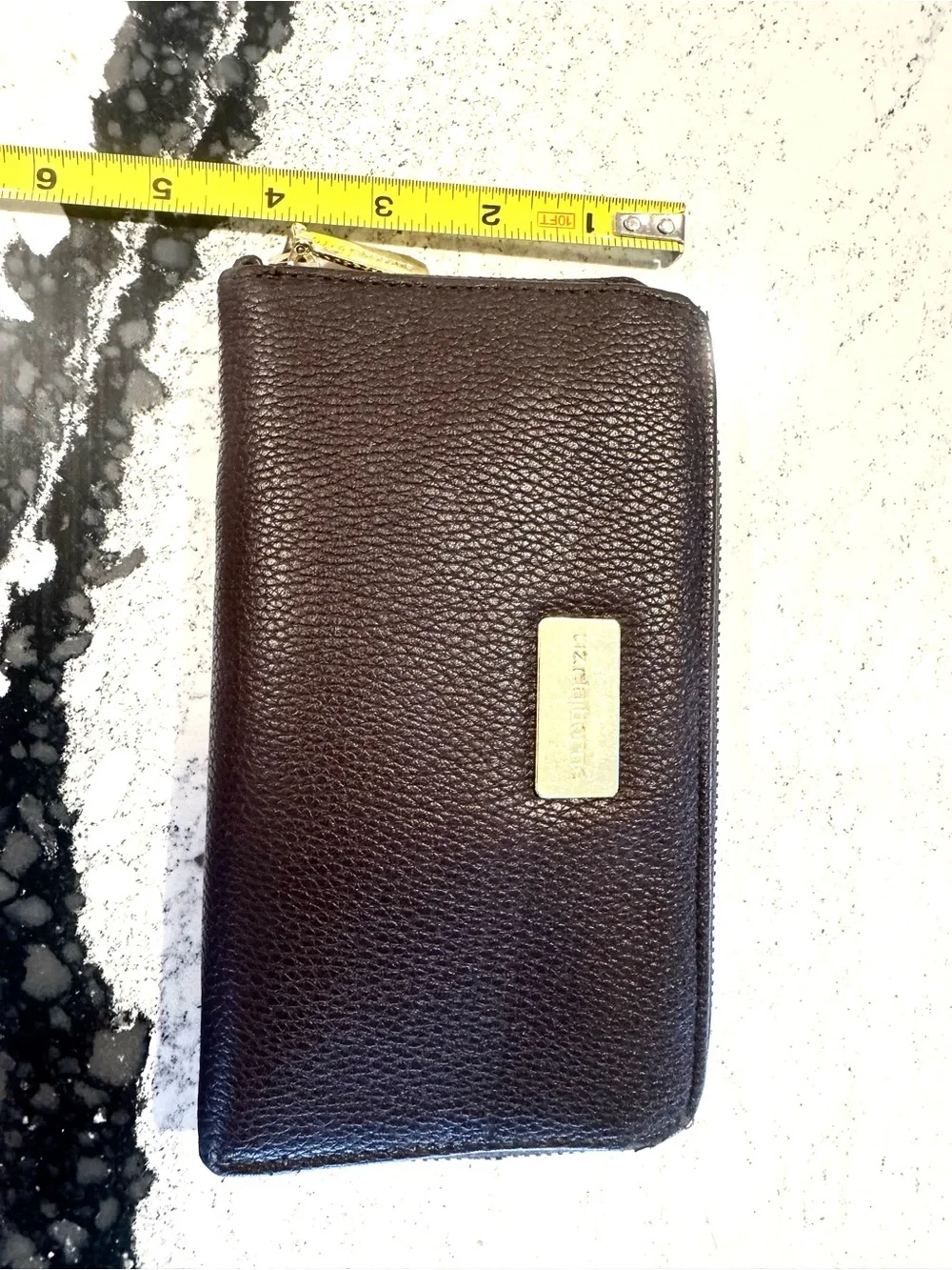 Liz Claiborne Leather Zip-Around Wallet - Brown